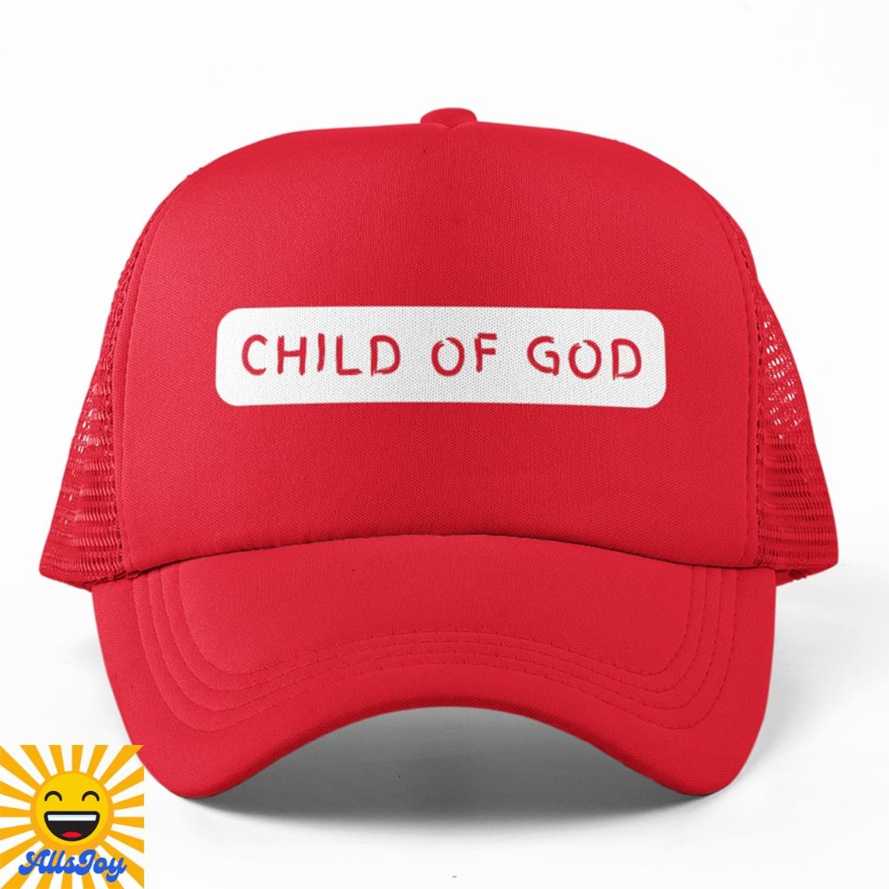 CHILD OF GOD Foam Trucker Hat Snapback Cap Red